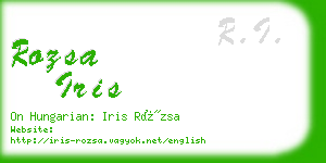 rozsa iris business card